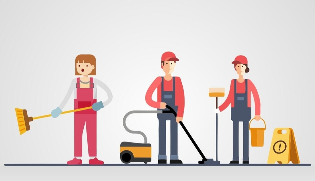 一次清理收費上萬元 一些年輕人俯身做保潔